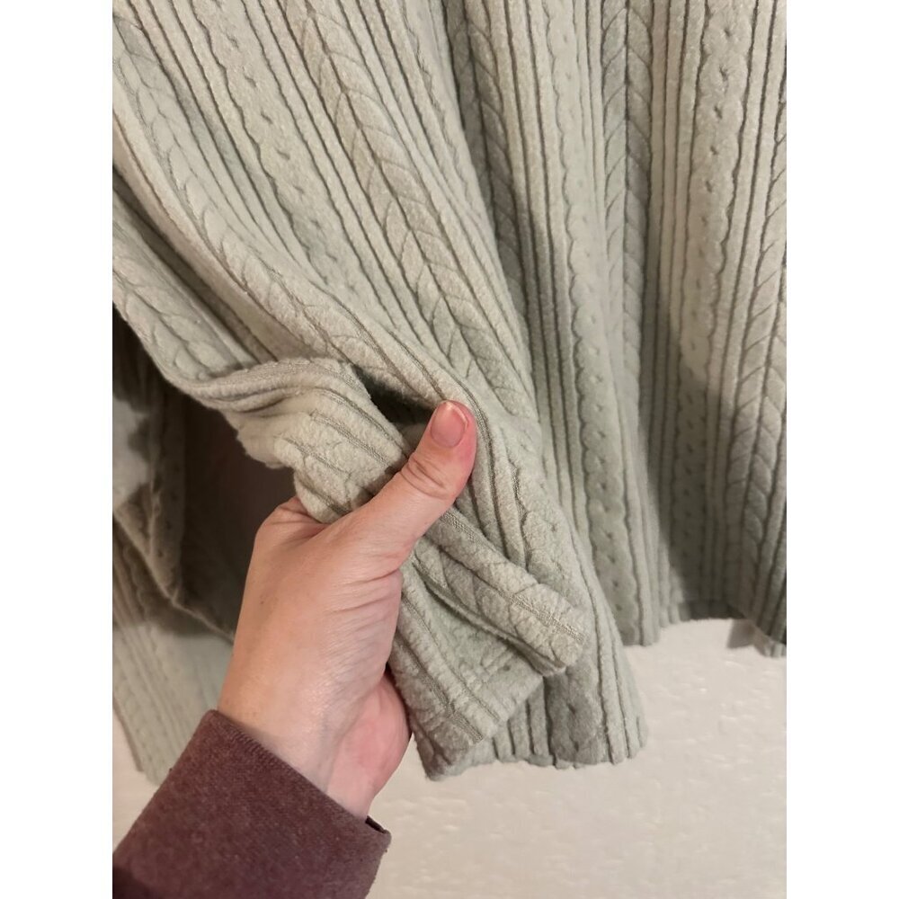 Y Philosophy Dark Taupe Cable Knit Fisherman Style Long Sleeved Crewneck Sweater - Picture 5 of 10